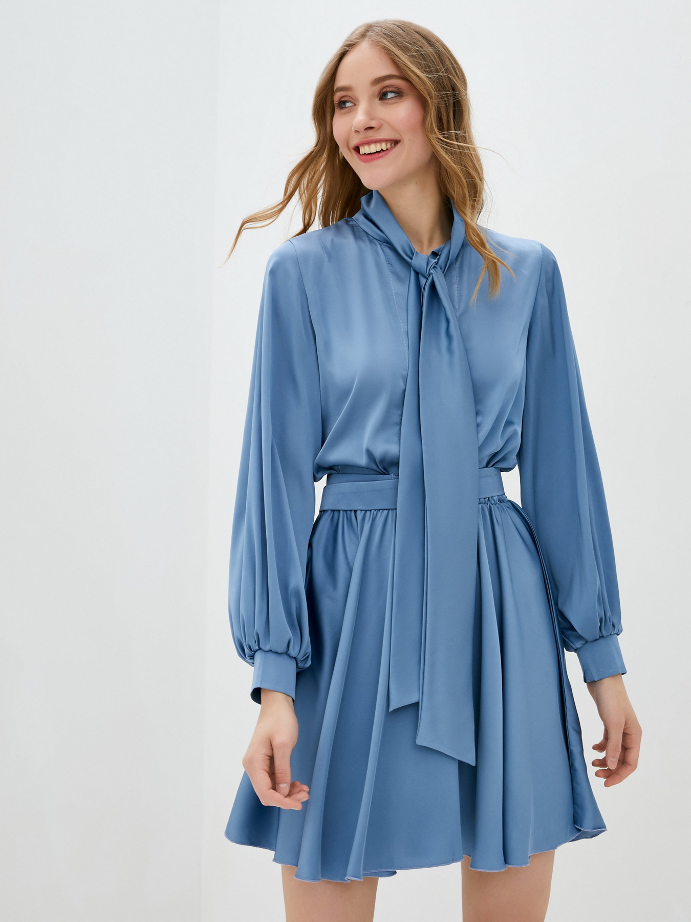 Сукня міні ISSA Plus модель 13160_blue Фото