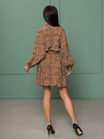 Сукня міні ISSA Plus модель 13159_коричневый Фото