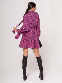 Сукня міні ISSA Plus модель 13161_малиновый Фото