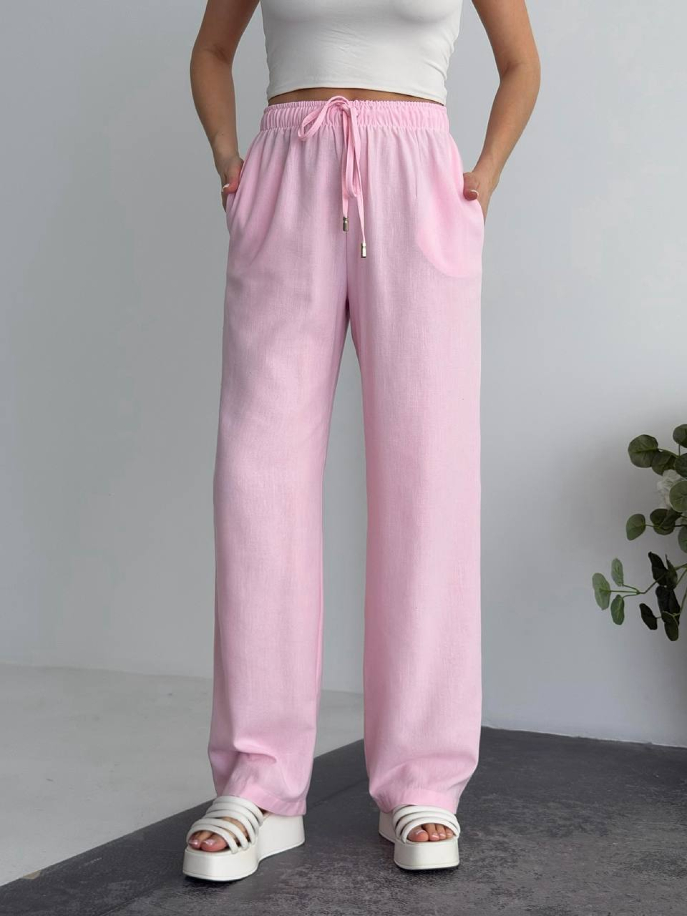 Брюки Uaclothes модель like18438-rozovj Брюки Uaclothes модель like18438-rozovj Фото