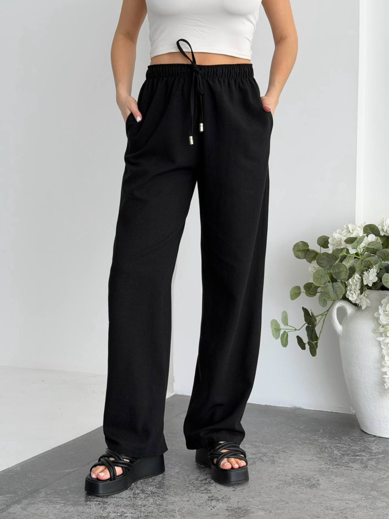 Брюки Uaclothes модель like18438-chernj Брюки Uaclothes модель like18438-chernj Фото