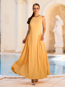 Платья ISSA Plus модель 15727_горчичный Фото