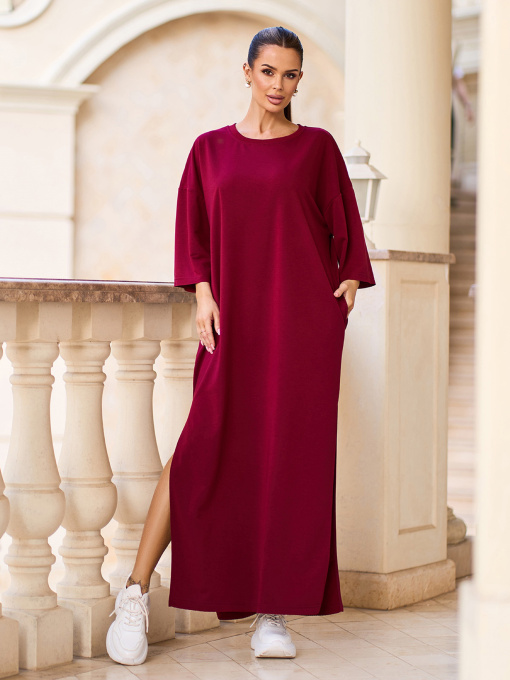 Платья ISSA Plus модель 15731_бордовый Фото