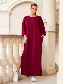 Платья ISSA Plus модель 15731_бордовый Фото