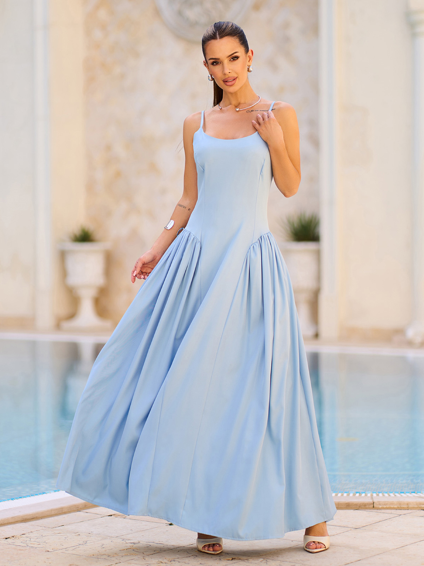 Платья ISSA Plus модель 15732_голубой Фото