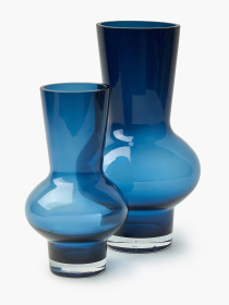 Ваза стеклянная "Электра" темно-синяя MBM HOME модель VB-07 DARK BLUE Фото