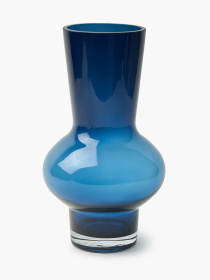 Ваза стеклянная "Электра" темно-синяя MBM HOME модель VB-07 DARK BLUE Фото