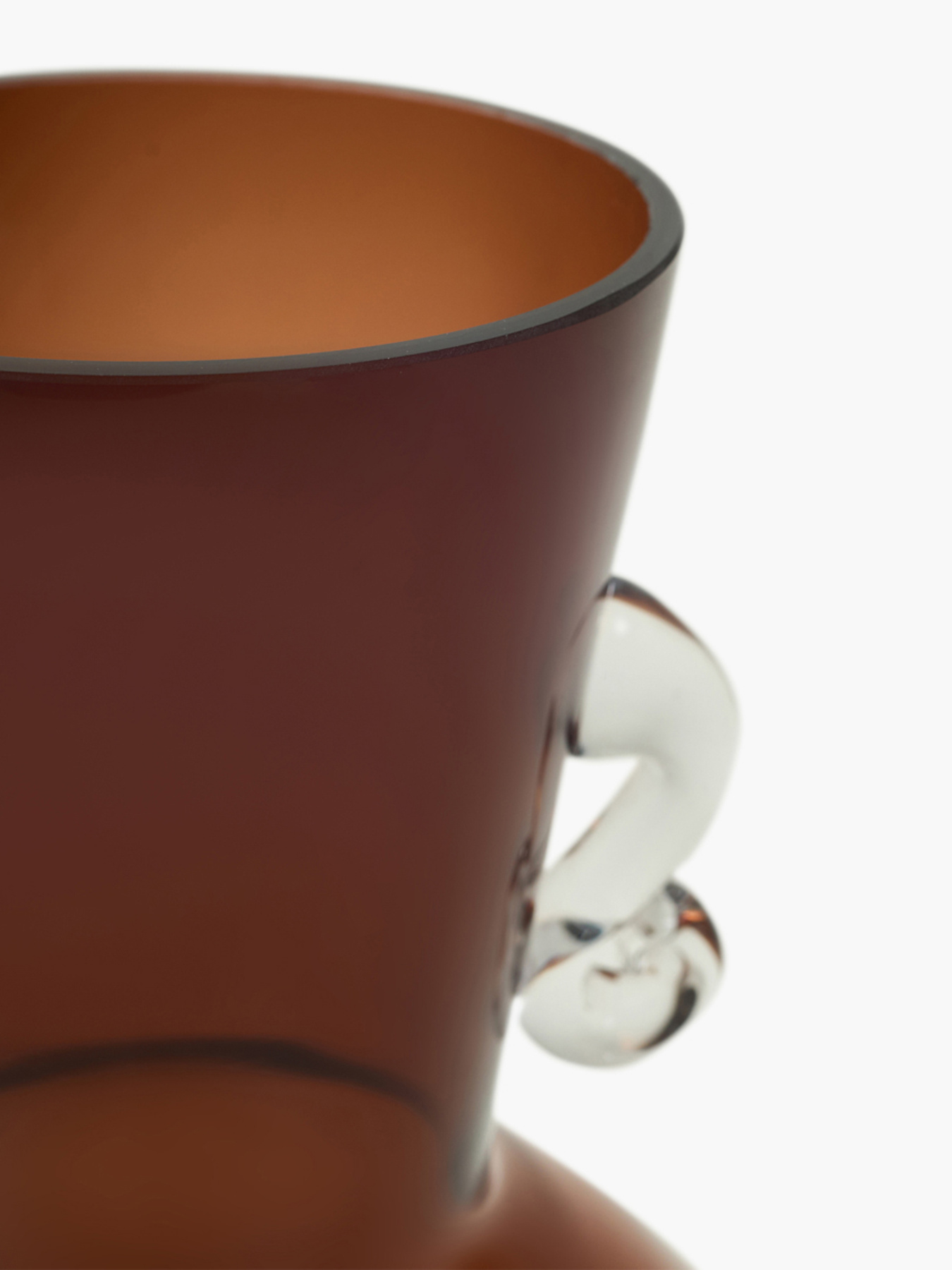 Ваза стеклянная "Дафна" темно-янтарная MBM HOME модель VB-08 DARK AMBER Фото