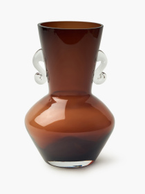 Ваза стеклянная "Дафна" темно-янтарная MBM HOME модель VB-08 DARK AMBER Фото