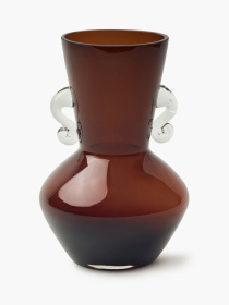 Ваза стеклянная "Дафна" темно-янтарная MBM HOME модель VB-08 DARK AMBER Фото