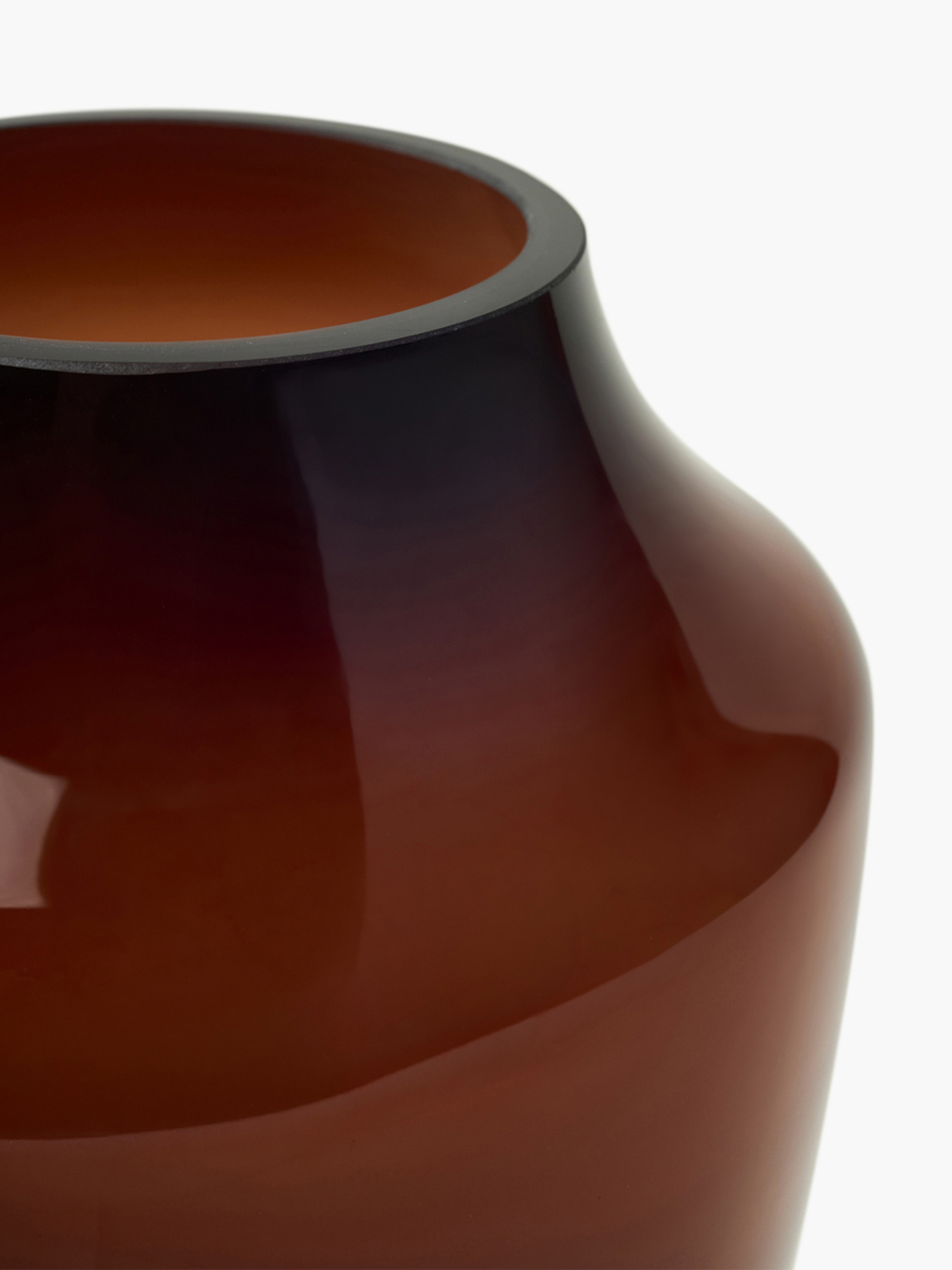 Ваза скляна "Еллада" темно-бурштинова MBM HOME модель VB-06 DARK AMBER Фото