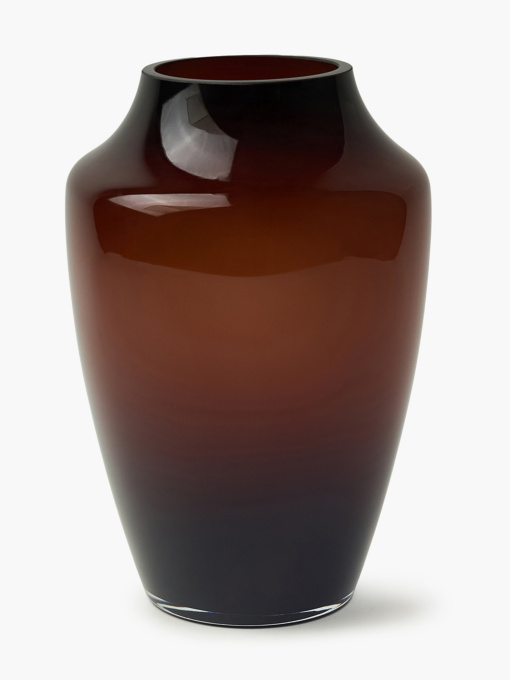 Ваза стеклянная "Эллада" темно-янтарная MBM HOME модель VB-06 DARK AMBER Фото