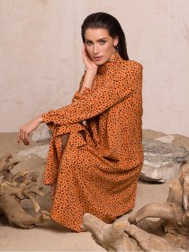 Платье миди ISSA Plus модель 13131_горчичный Фото