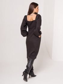 Платье миди ISSA Plus модель SA-377_черный Фото