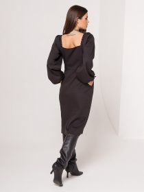 Платье миди ISSA Plus модель SA-377_черный Фото