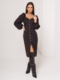 Платье миди ISSA Plus модель SA-377_черный Фото