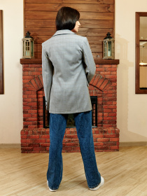 Жакет Жакет женский классический в серую клетку модель Ja10011 Фото