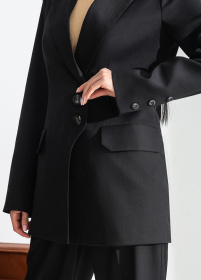 Жакет Жакет женский классический в черную клетку модель Ja20011 Фото