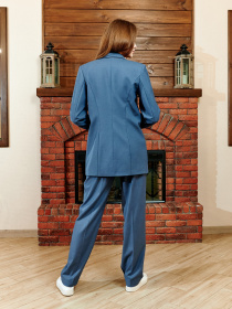 Костюми Костюм женский классический однотонный на кнопках модель Su30011 Фото