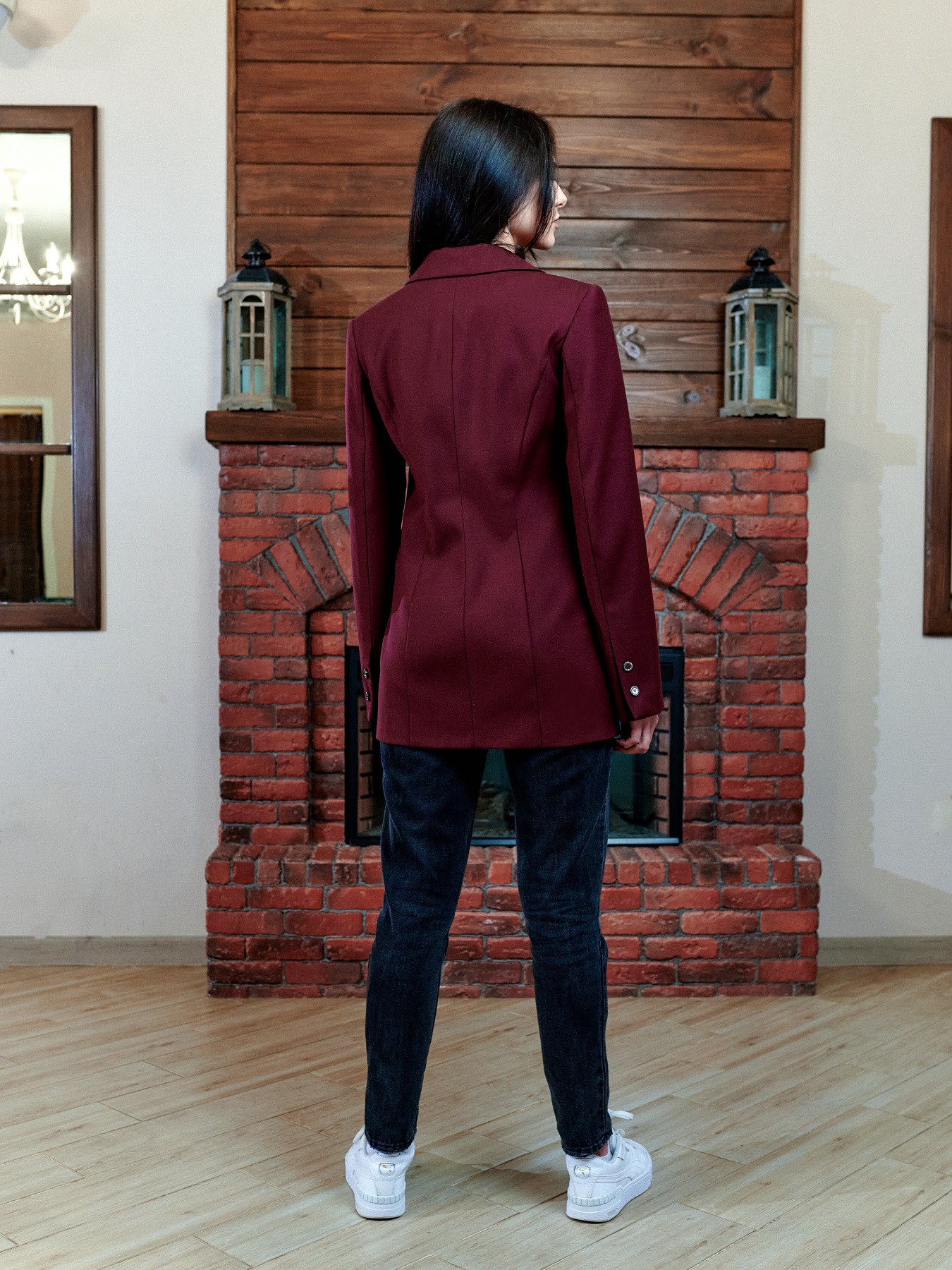 Жакет Жакет женский классический цвета марсала модель Ja10012 Фото