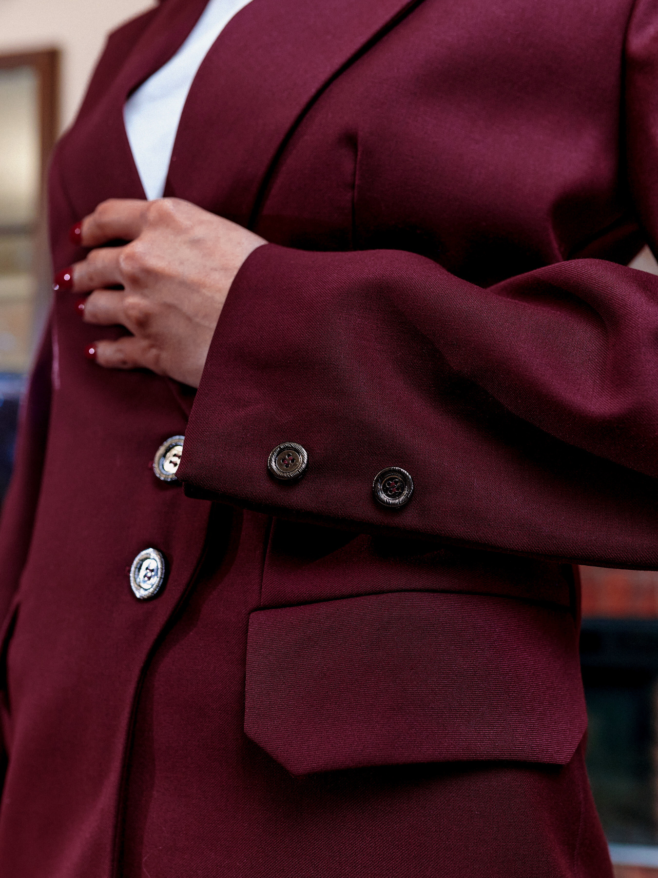 Жакет Жакет женский классический цвета марсала модель Ja10012 Фото