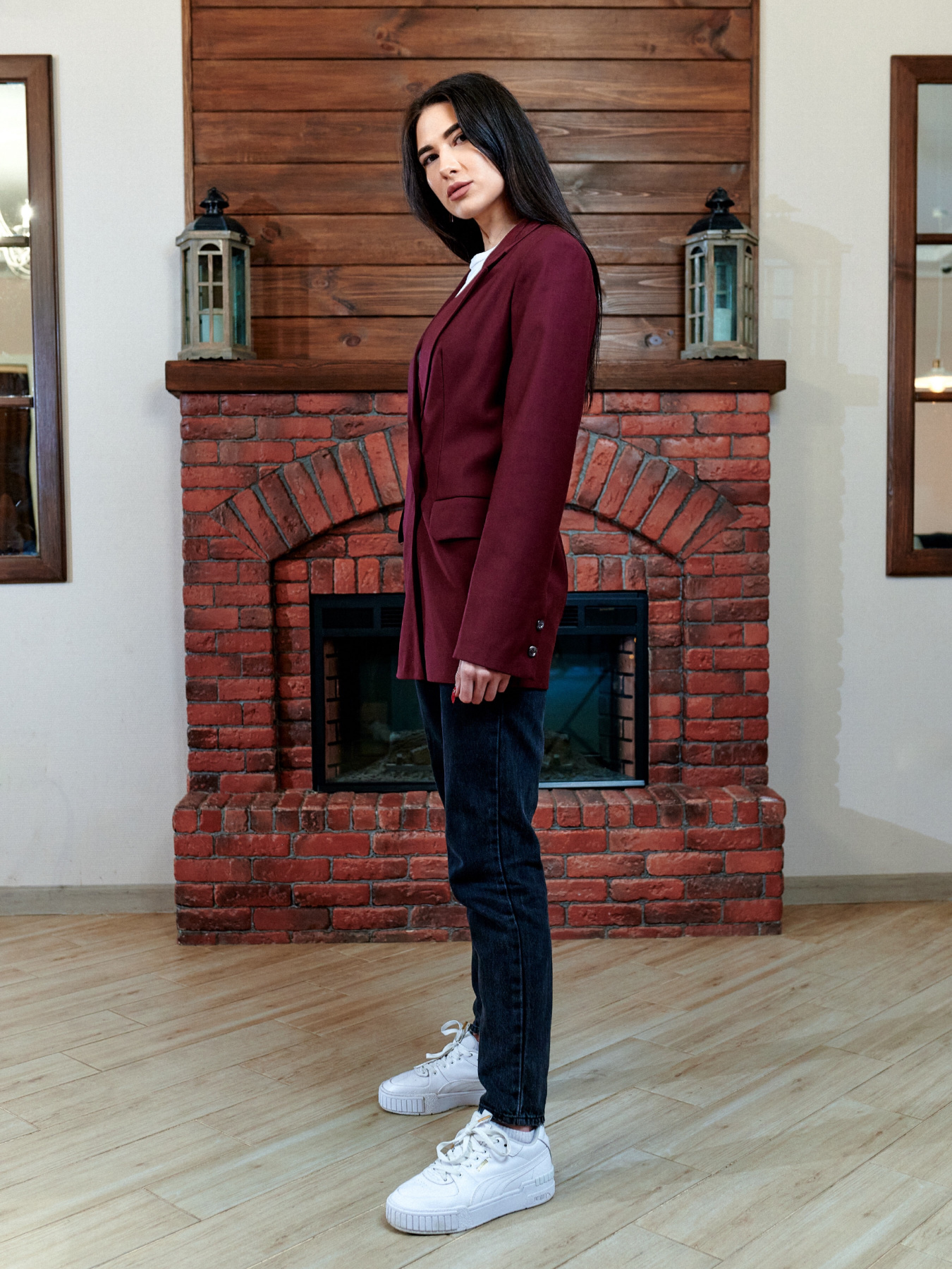 Жакет Жакет женский классический цвета марсала модель Ja10012 Фото