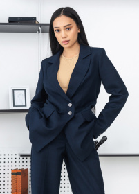 Костюми Костюм женский классический в клетку на пуговицах. модель Su2005 Фото