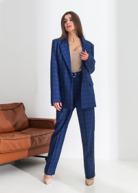 Костюмы Костюм женский классический в клетку на пуговицах. модель Su2007 Фото