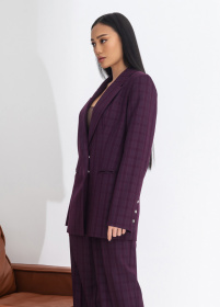 Костюмы Костюм женский классический в клетку на кнопках модель Su4001 Фото