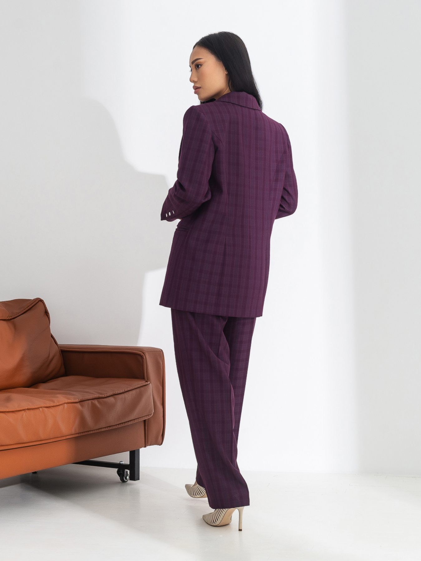 Жакет Жакет женский классический в клетку на кнопках модель G4oo1 Жакет Жакет женский классический в клетку на кнопках модель G4oo1 Фото