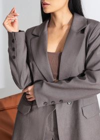 Жакет Жакет двухбортный на подкладке с двумя пуговицами модель G1oo2 Фото