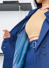 Жакет Жакет женский классический в клетку на пуговицах. модель G2oo6 Фото