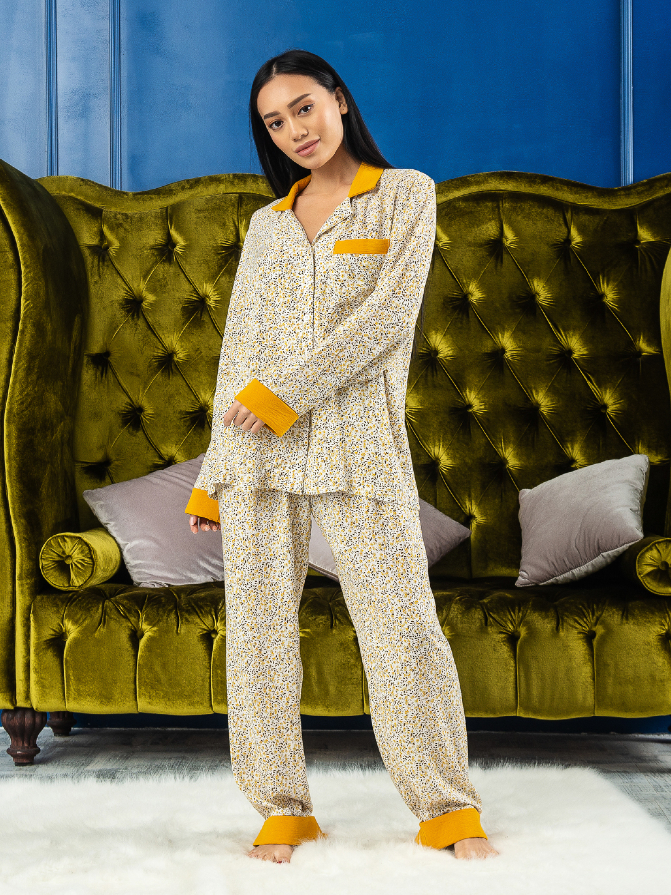 Пижама Пижама женская с длинным рукавом модель Pa1002 Фото