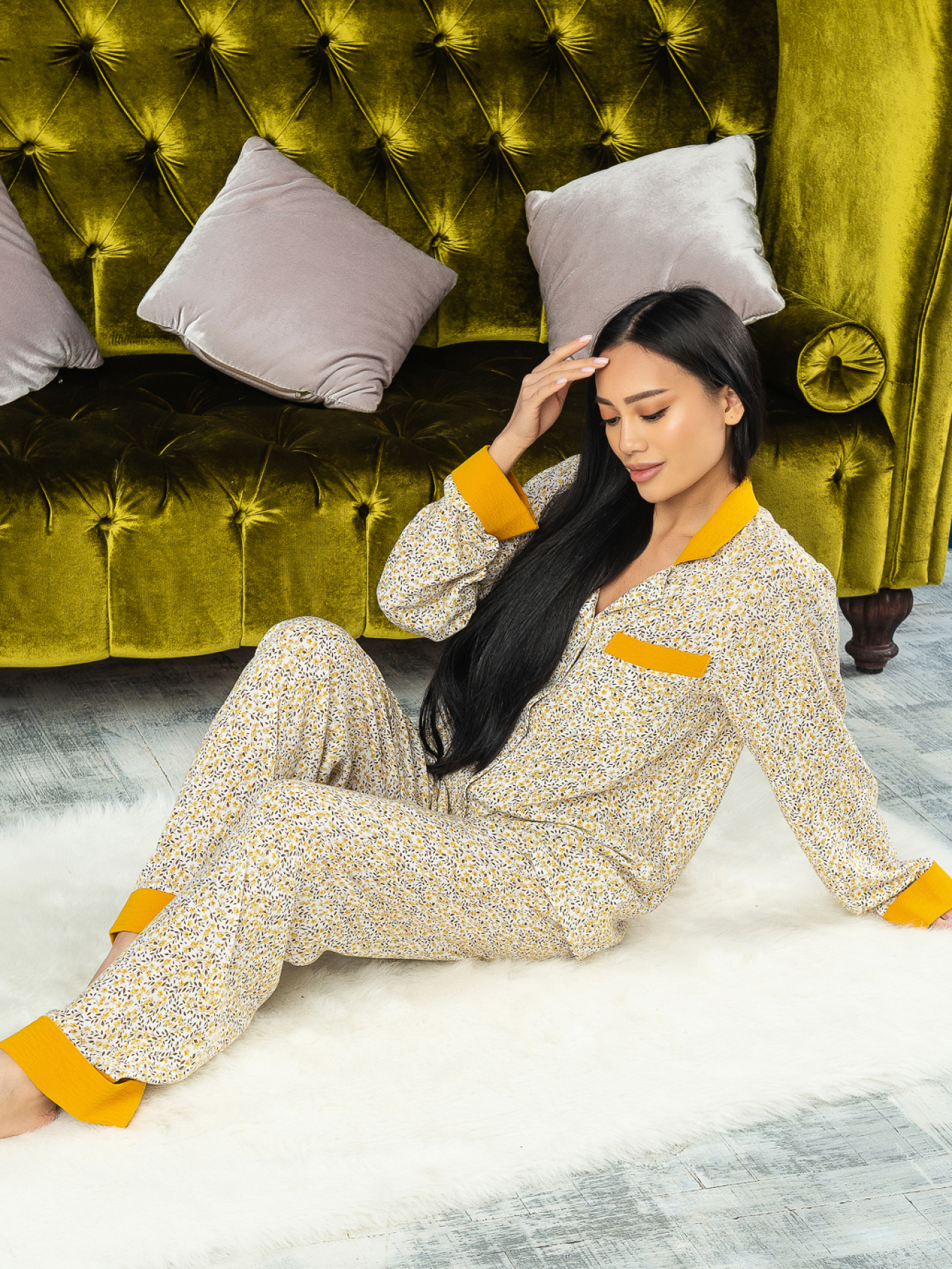 Пижама Пижама женская с длинным рукавом модель Pa1002 Фото