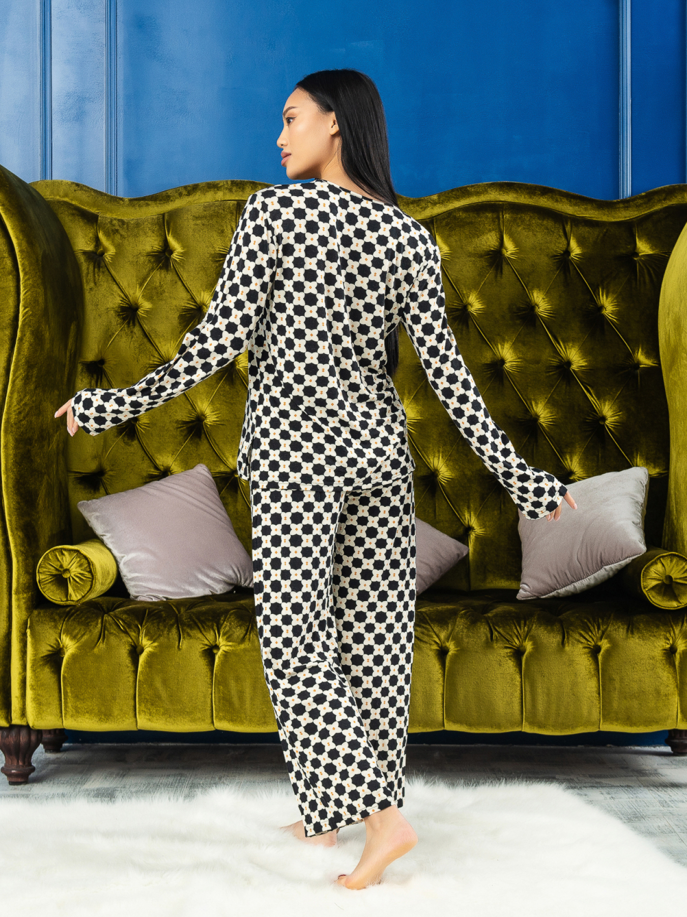 Пижама Пижама женская с длинным рукавом модель Pa2001 Фото