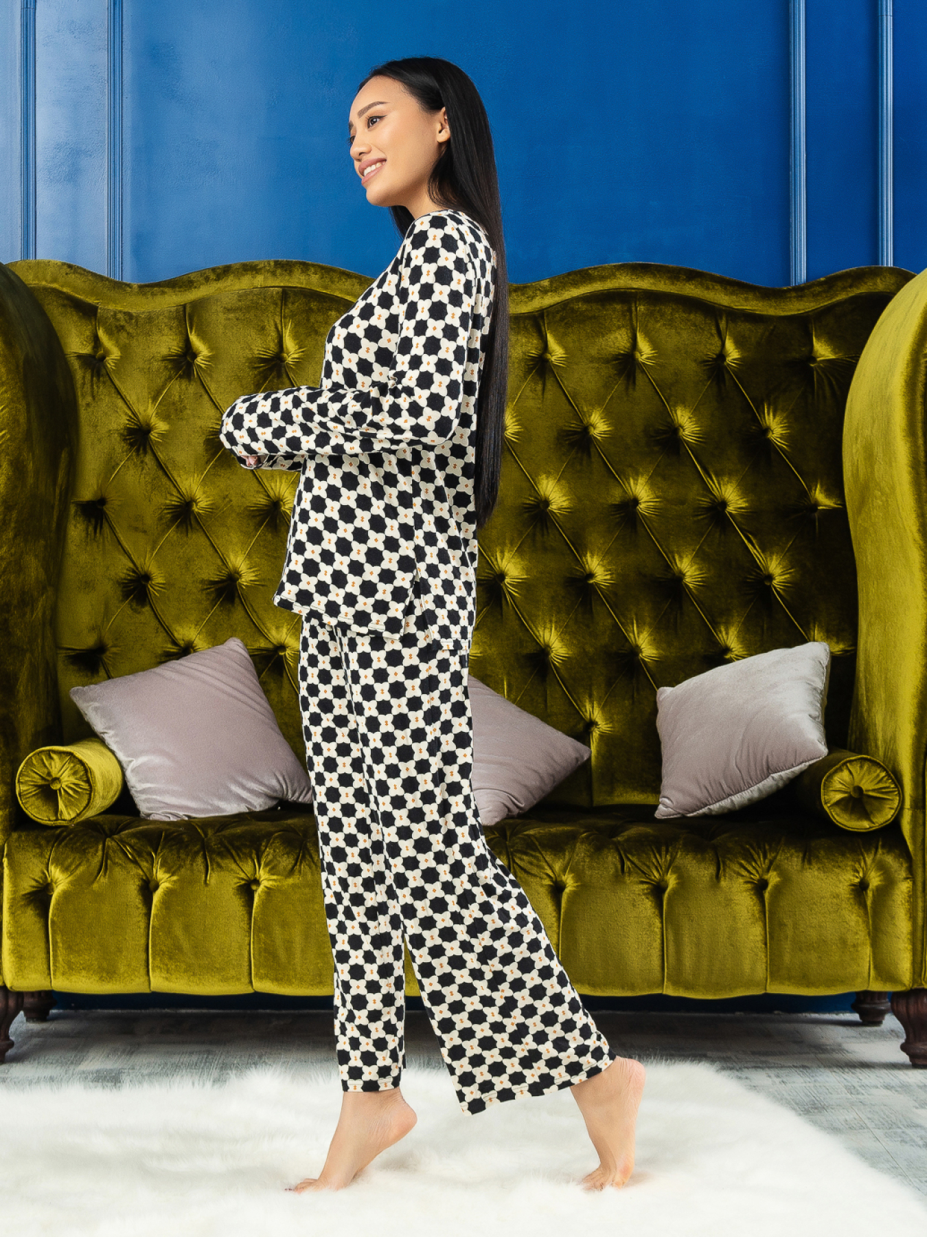 Пижама Пижама женская с длинным рукавом модель Pa2001 Фото