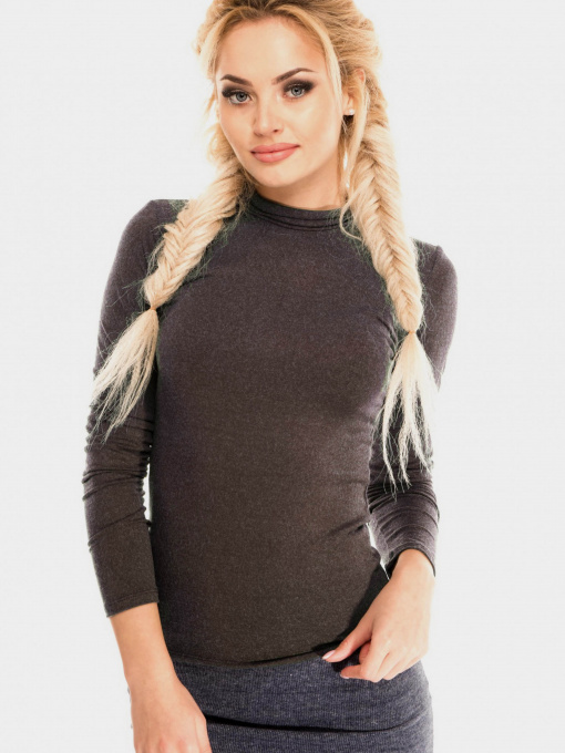 Водолазка ISSA Plus модель 2431_темно_коричневий Фото