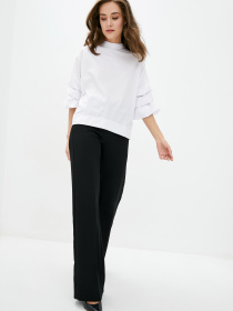 Блуза ISSA Plus модель SA-21_white Блуза ISSA Plus модель SA-21_white Фото