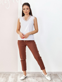 Блуза ISSA Plus модель SA-137_white Блуза ISSA Plus модель SA-137_white Фото