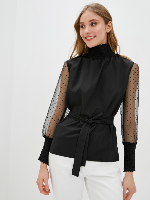 Блуза ISSA Plus модель SA-105_black Фото