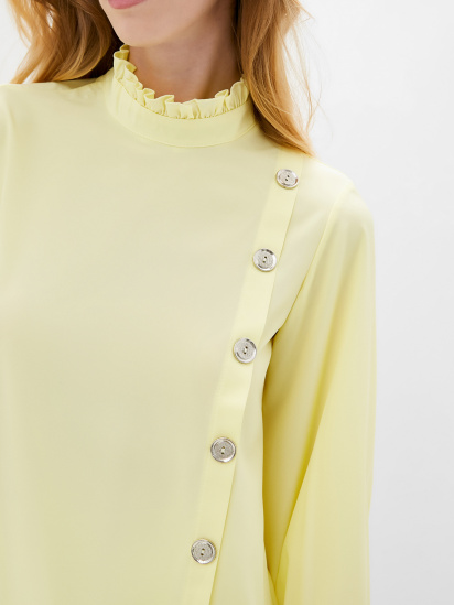 Блуза ISSA Plus модель SA-10_yellow — фото 3 - INTERTOP