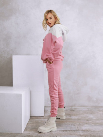 Спортивный костюм ISSA Plus модель SA-66_белый_розовый Фото