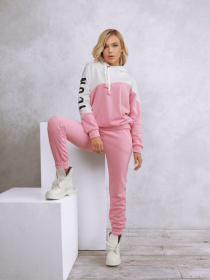 Спортивный костюм ISSA Plus модель SA-66_белый_розовый Фото