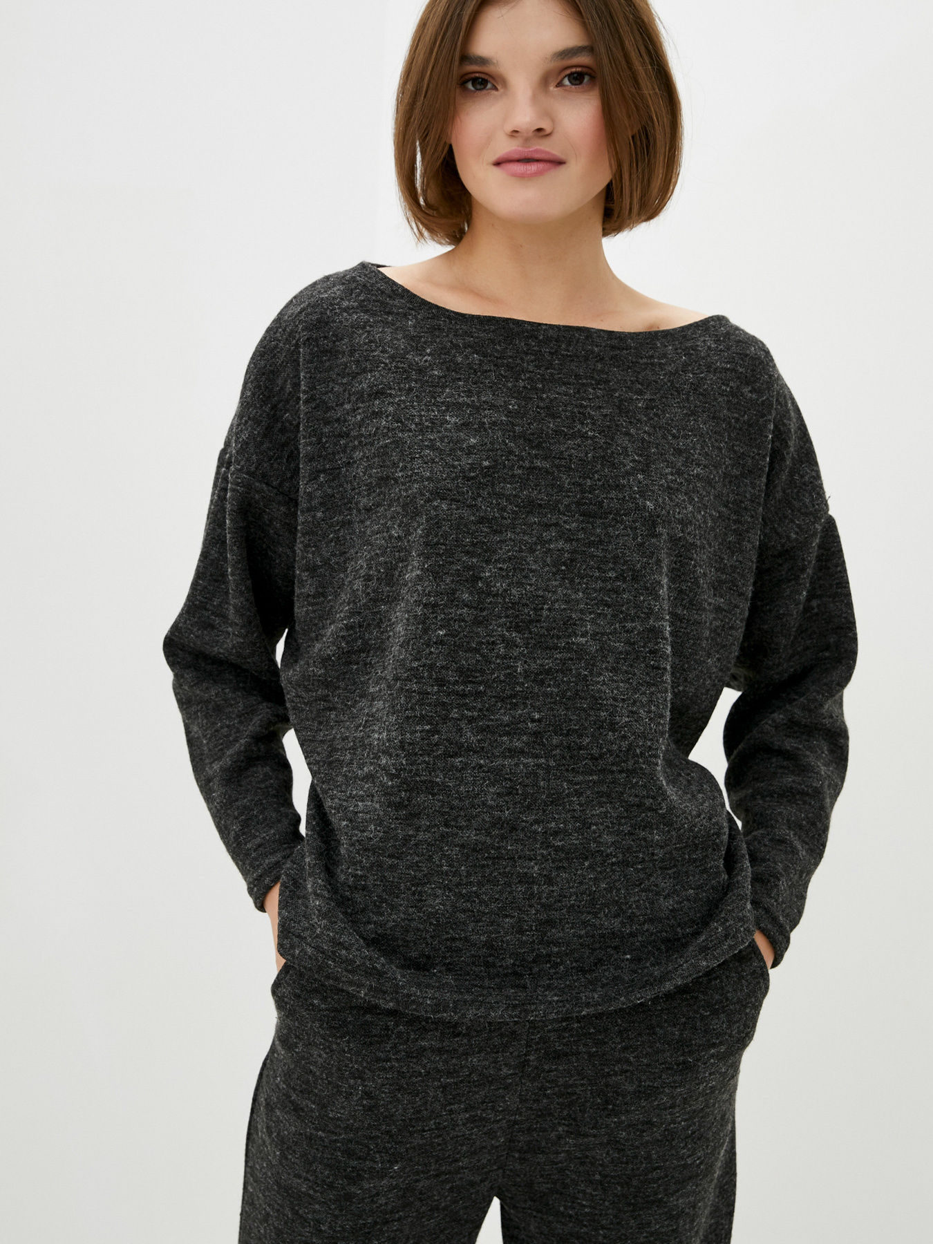 Повседневный костюм ISSA Plus модель 12163_black Фото