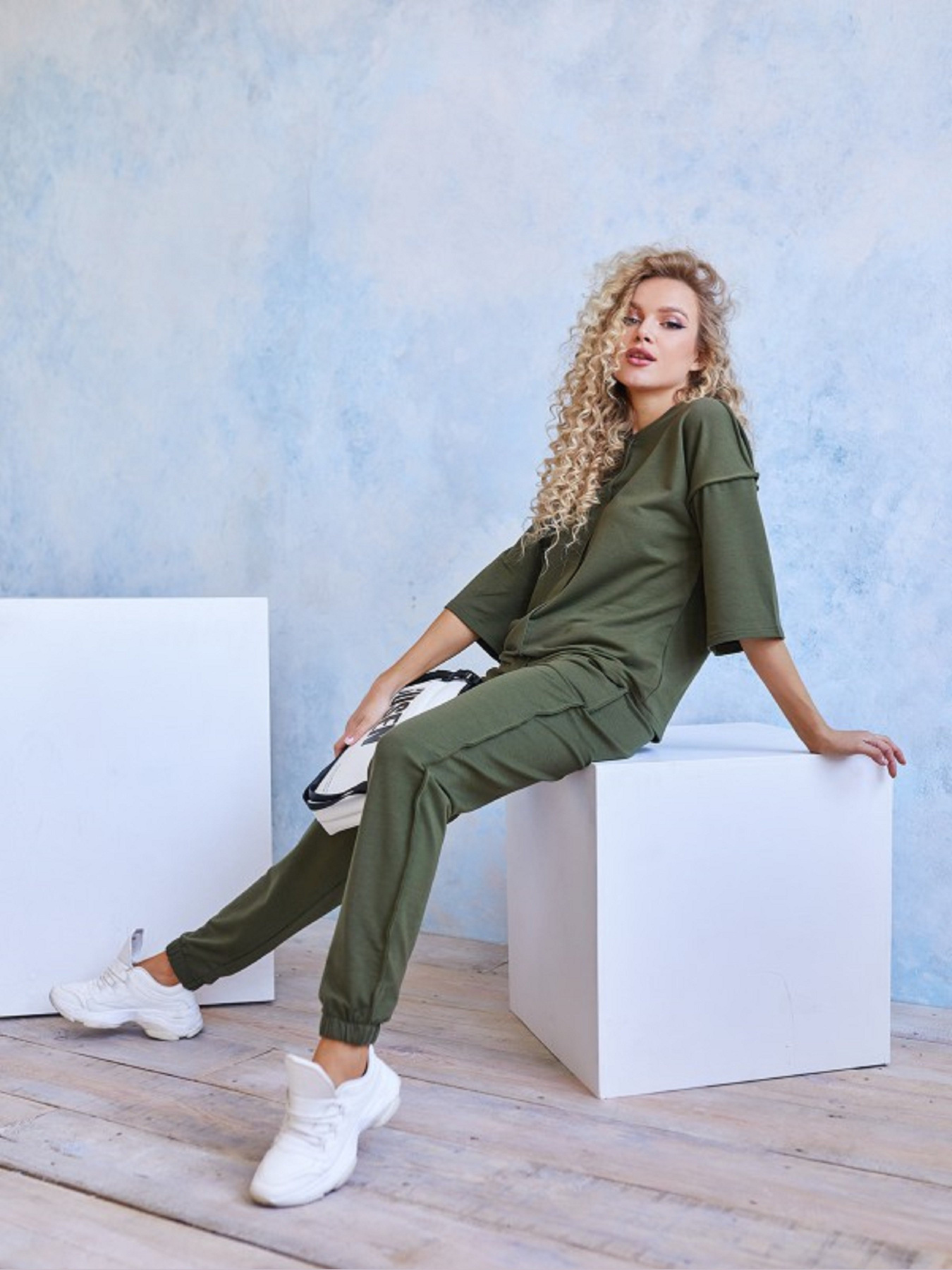 Спортивный костюм ISSA Plus модель 11970_хаки Фото