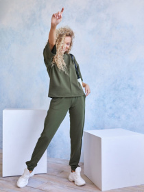 Спортивний костюм ISSA Plus модель 11970_хаки Фото