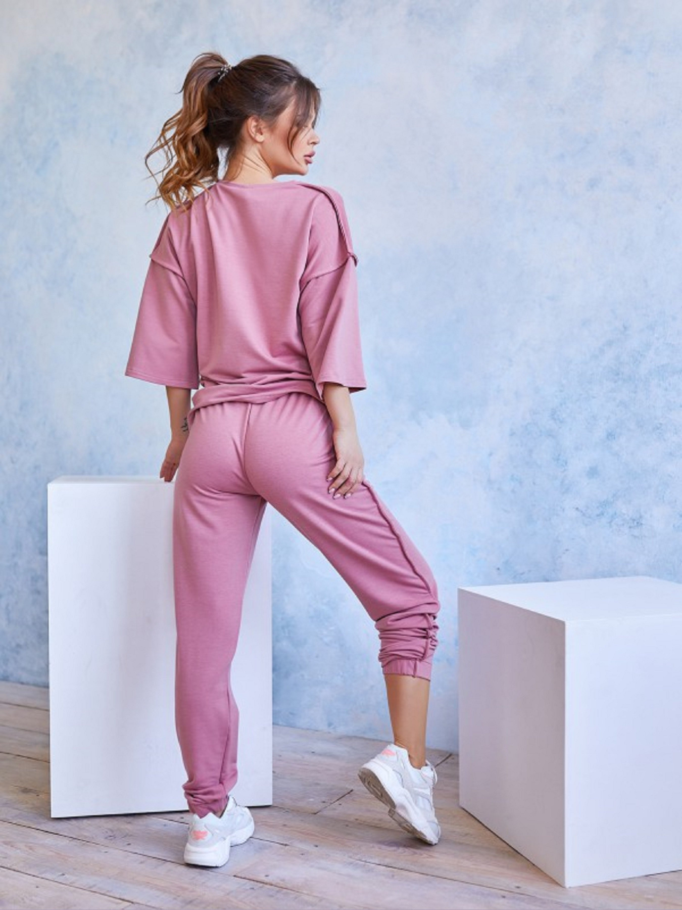 Спортивный костюм ISSA Plus модель 11970_розовый Фото
