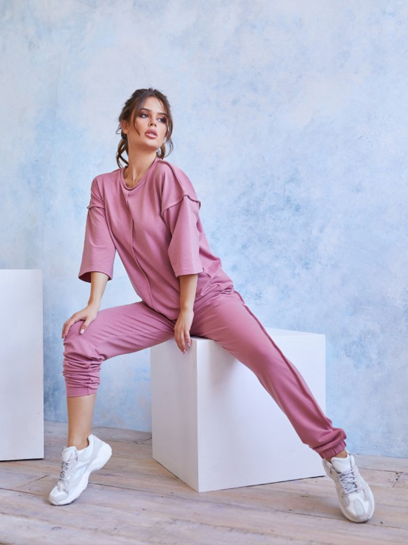 Спортивный костюм ISSA Plus модель 11970_розовый Фото