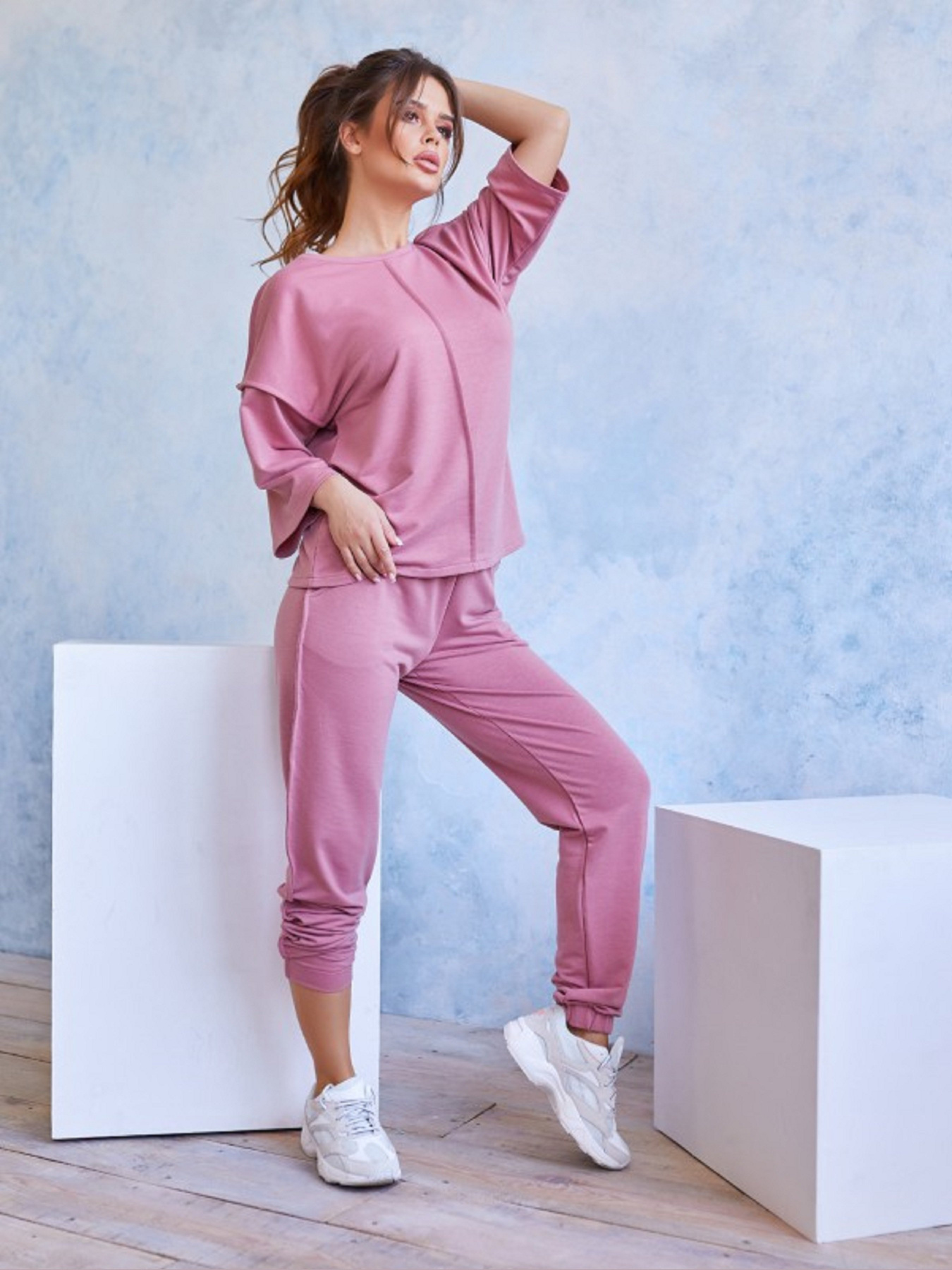 Спортивний костюм ISSA Plus модель 11970_розовый Спортивний костюм ISSA Plus модель 11970_розовый Фото
