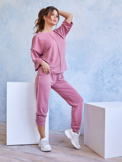 Спортивный костюм ISSA Plus модель 11970_розовый Фото